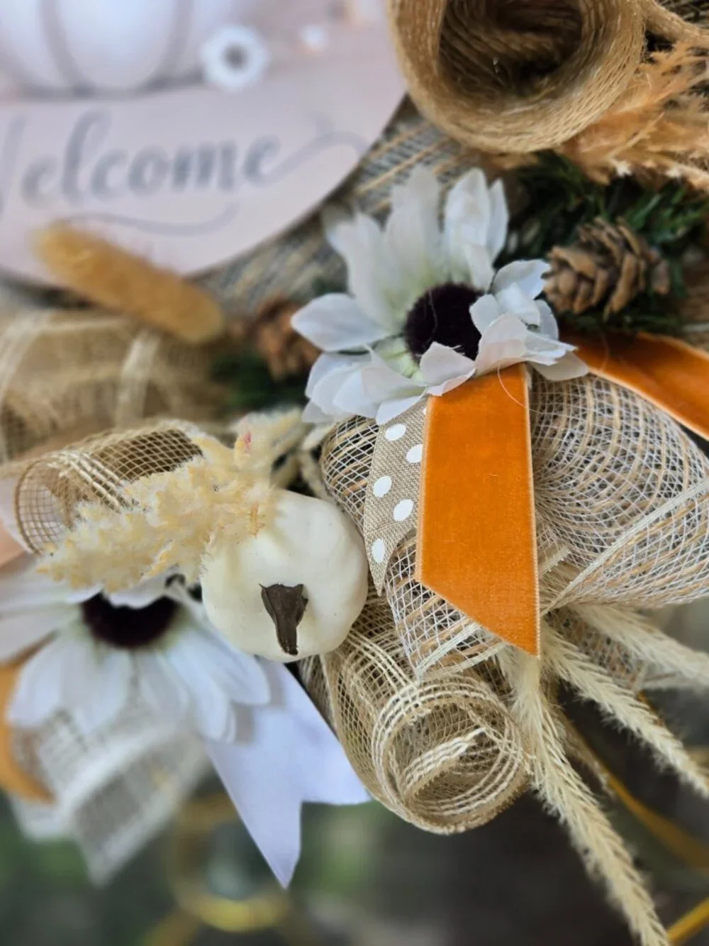 Soft Fall Cottagecore Welcome Wreath